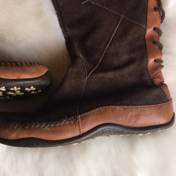 THE NORTH FACE WOMEN LEATHER AND SUEDE BOOTS SIZE 6.5 - Picture 5 of 8